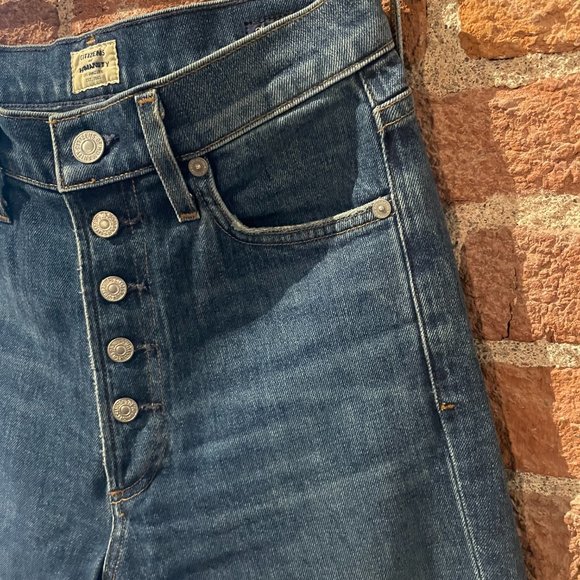 CITIZENS OF HUMANITY OLIVIA HIGH-RISE EXPOSED BUTTON FLY SKINNY JEANS - Picture 3 of 8